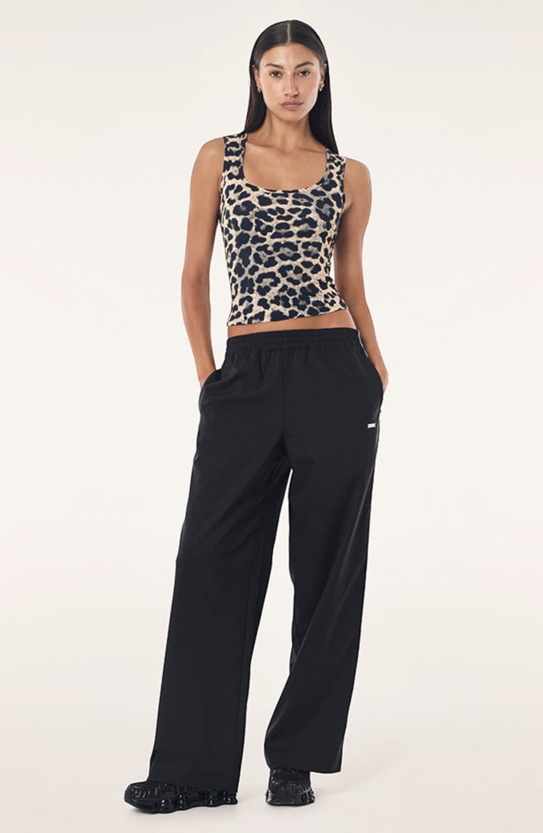P.E Nation Paradiso Wide Leg Performance Pants, Alternate, color, Black