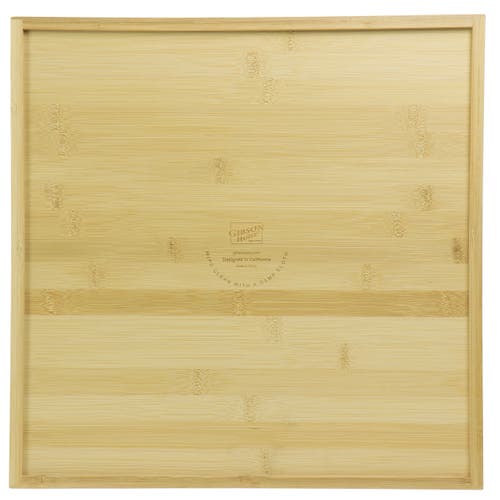 Gibson Home Sadler 15 Inch Wood Serving Tray With Built-in Handles In Brown