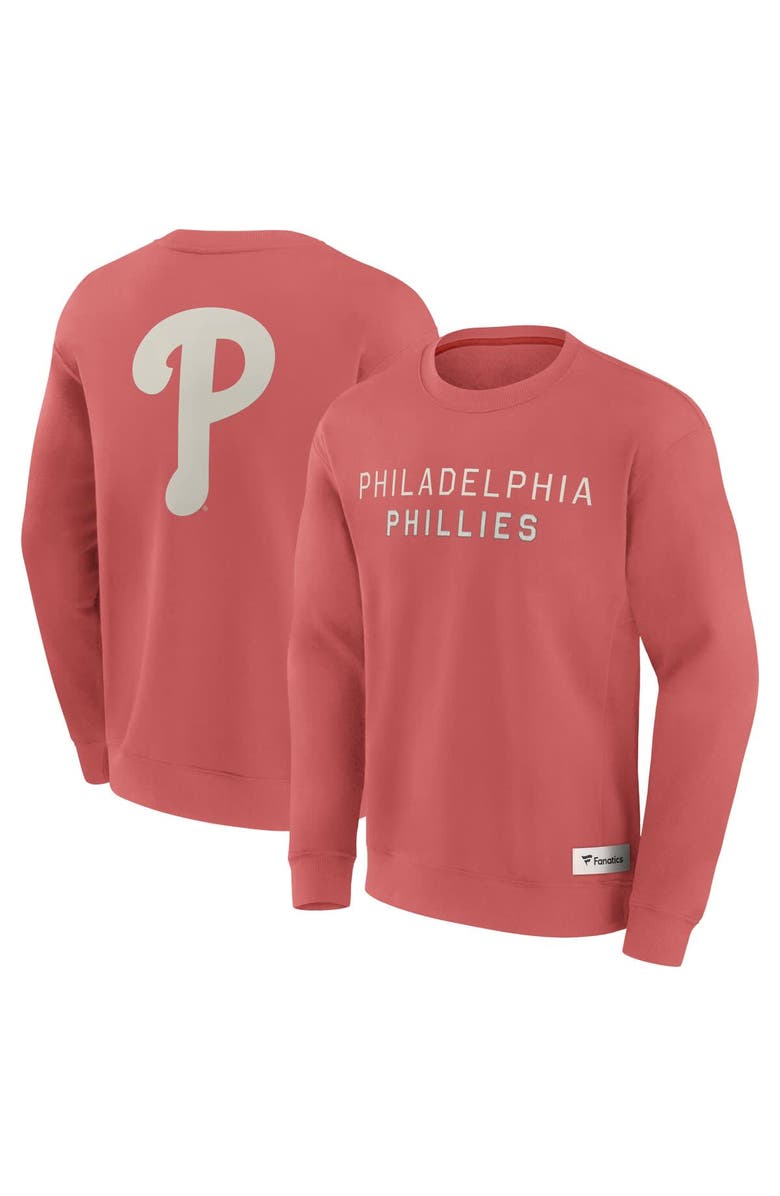 FANATICS Men's Fanatics Red Philadelphia Phillies Elements Future Ground Lettering Pullover Sweatshirt, Main, color, Red