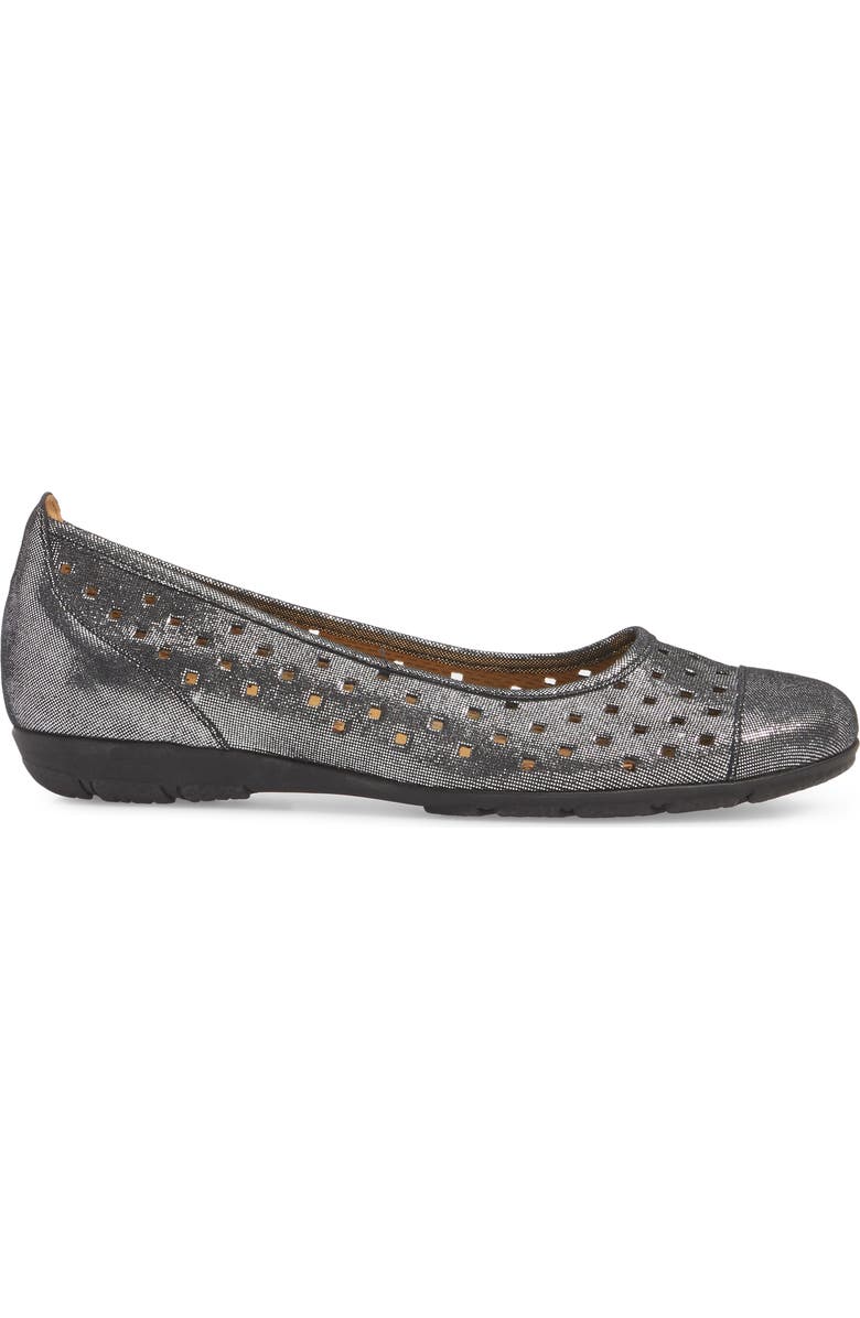 Gabor Perforated Ballet Flat, Alternate, color,