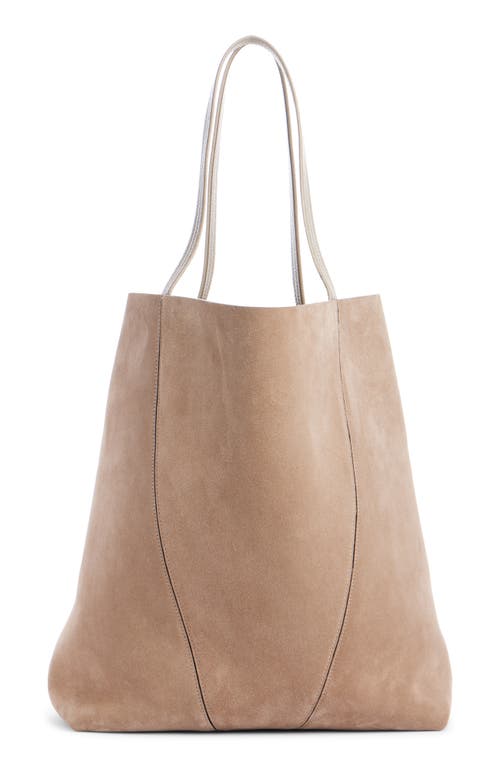 Chloé Spin Suede Tote In Gray