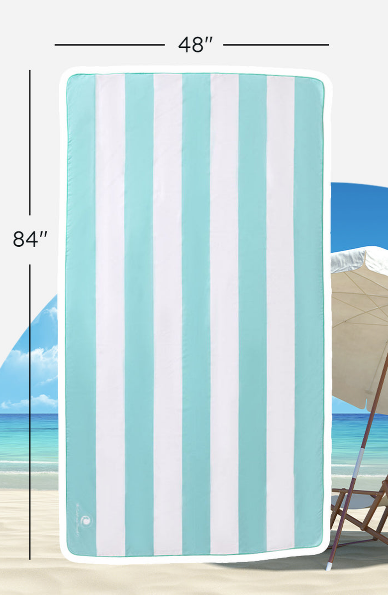 The California Beach Company Coastline Beach Towel, Alternate, color, Mint Green / White