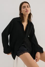 H&M Crinkled Viscose-blend Shirt