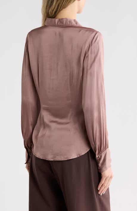 Wynn Twist Front Satin Top