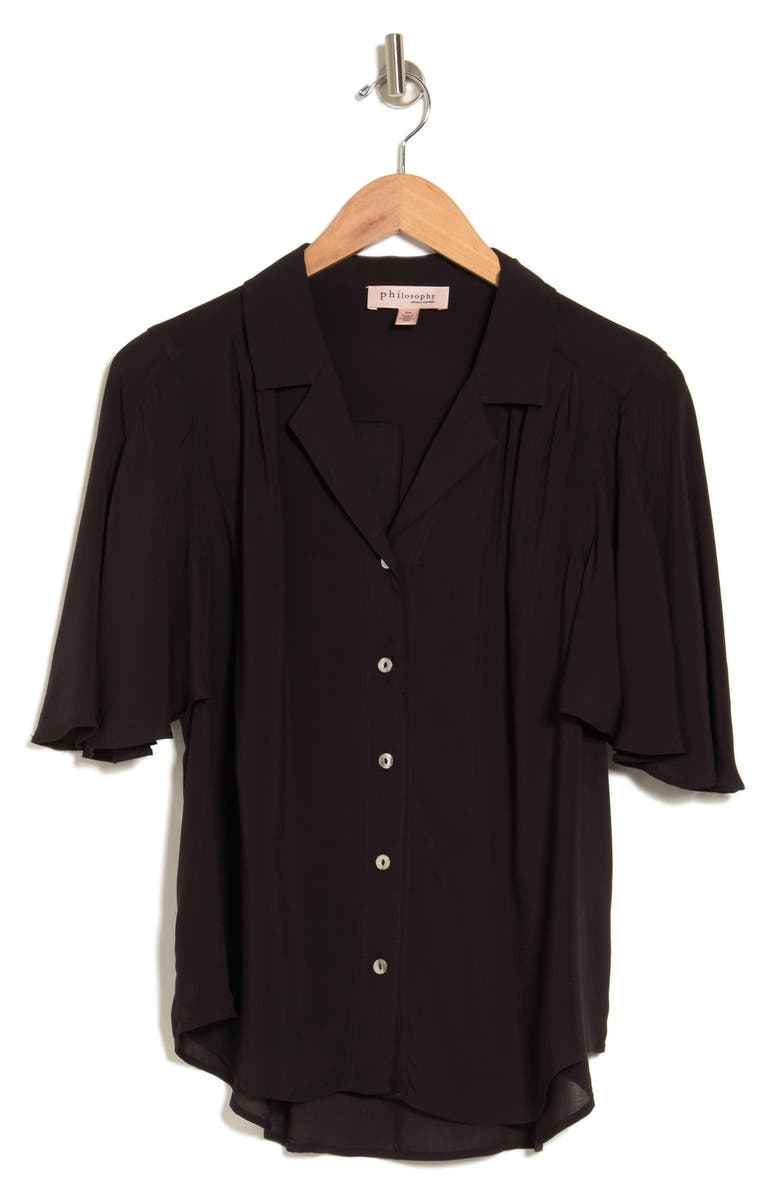 PHILOSOPHY BY RPUBLIC CLOTHING Flutter Sleeve Button-Up Shirt, Alternate, color, 