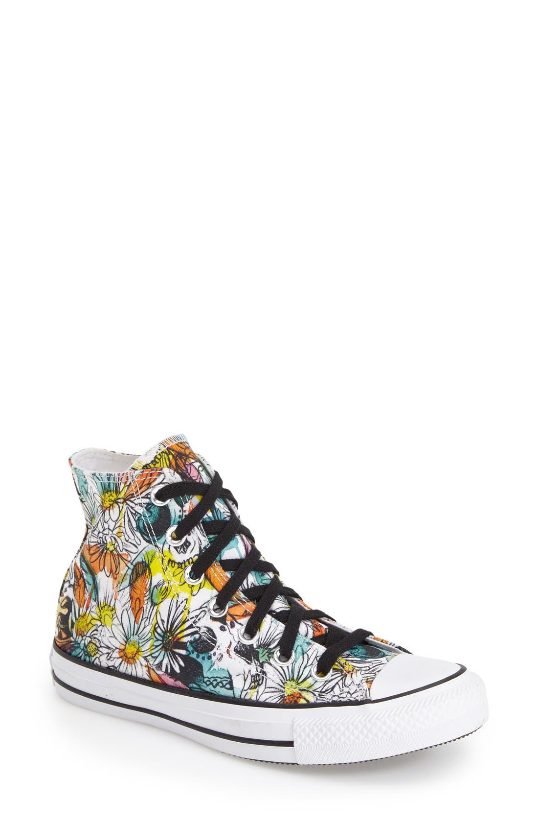 Converse Chuck Taylor<sup>®</sup> All Star<sup>®</sup> 'Floral' High Top Sneaker, Main, color, 