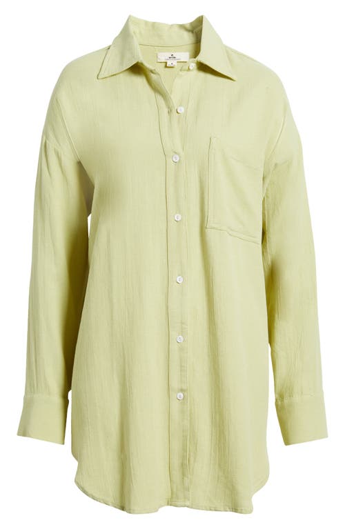 Rip Curl Premium Linen Button-up Blouse In Sage