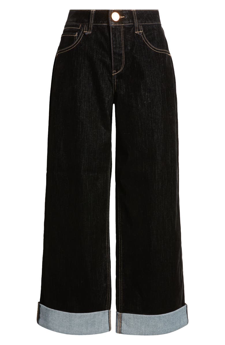 Wit & Wisdom Wyatt Ankle Wide Leg Jeans, Alternate, color, Black