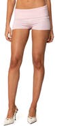 EDIKTED Jamie Foldover Knit Micro Shorts