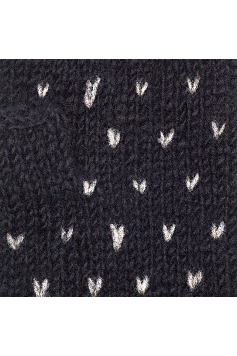 Women's Artisan Hand-Knit Appalachian Winter Wool Half Mitten, Alternate, color, Corvid