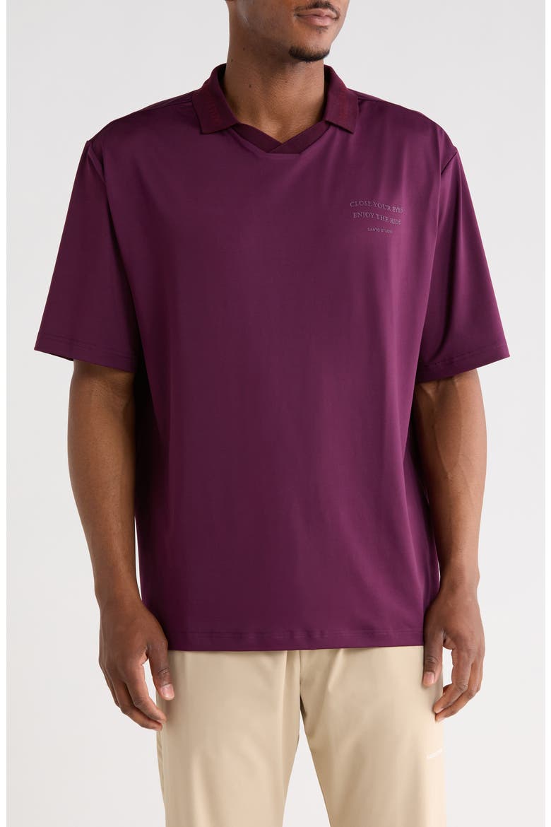 Enjoy the Ride Club Polo, Main, color, MERLOT