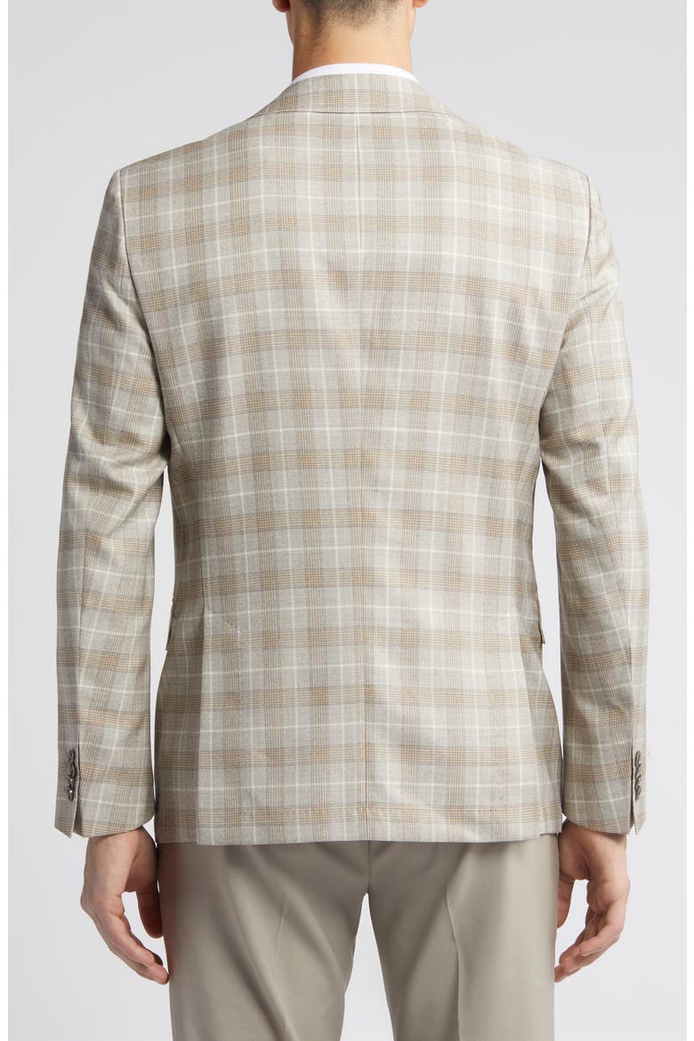 Hutson Plaid Virgin Wool Sport Coat, Alternate, color, BEIGE