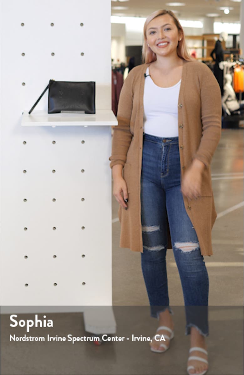 Perforated Logo Alter Nappa Faux Leather Pouch, sales video thumbnail