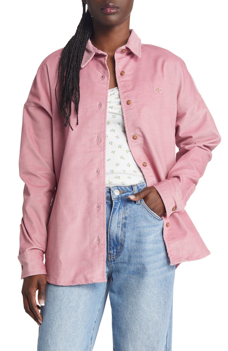 Dickies Oversize Corduroy Button-Up Shirt, Main, color,