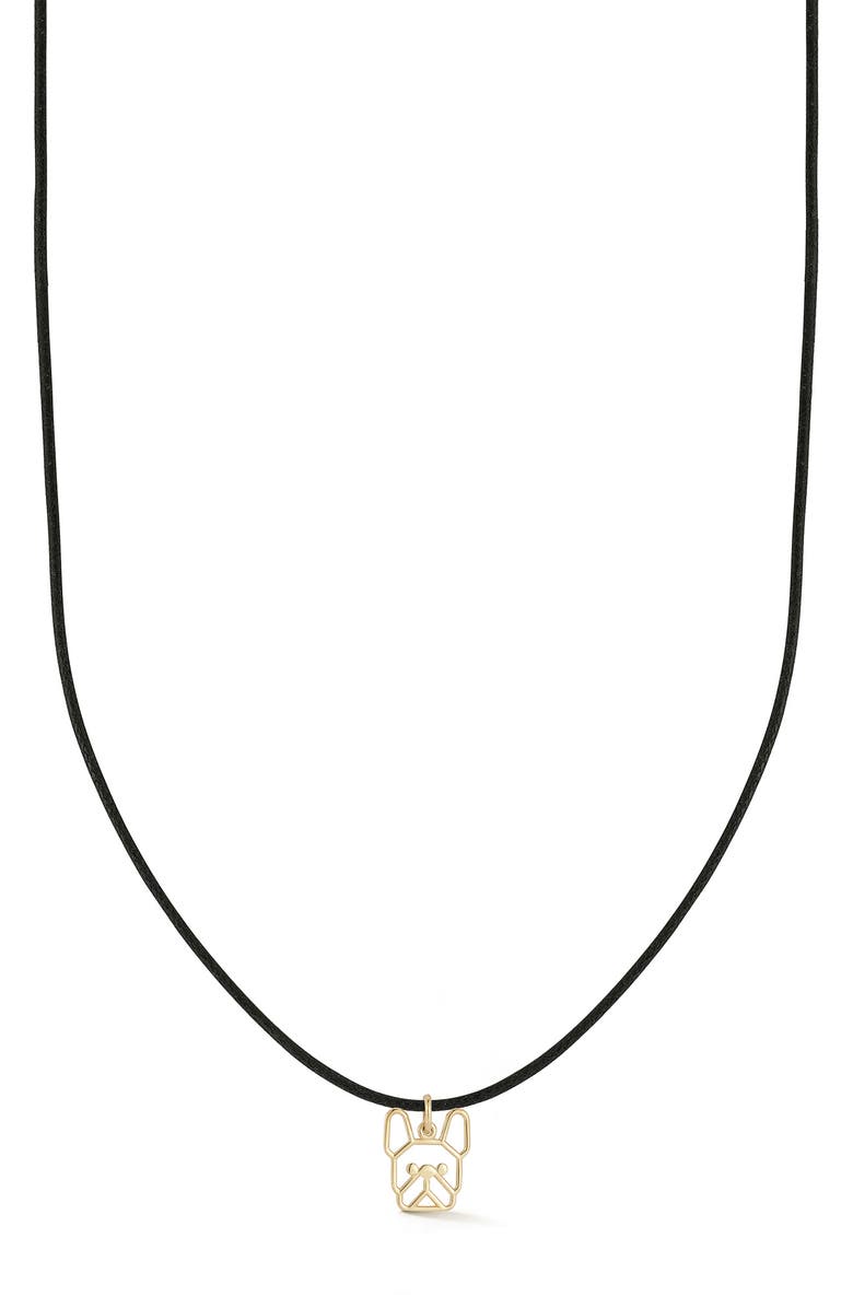 Ember Fine Jewelry Dog Pendant Necklace, Main, color, Gold