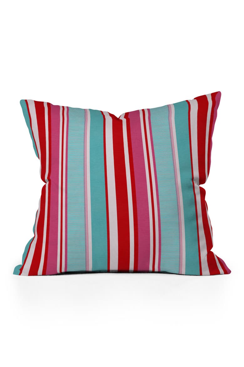 Stripe & Lobster Print Throw Pillow, Main, color, MULTI STRIPE