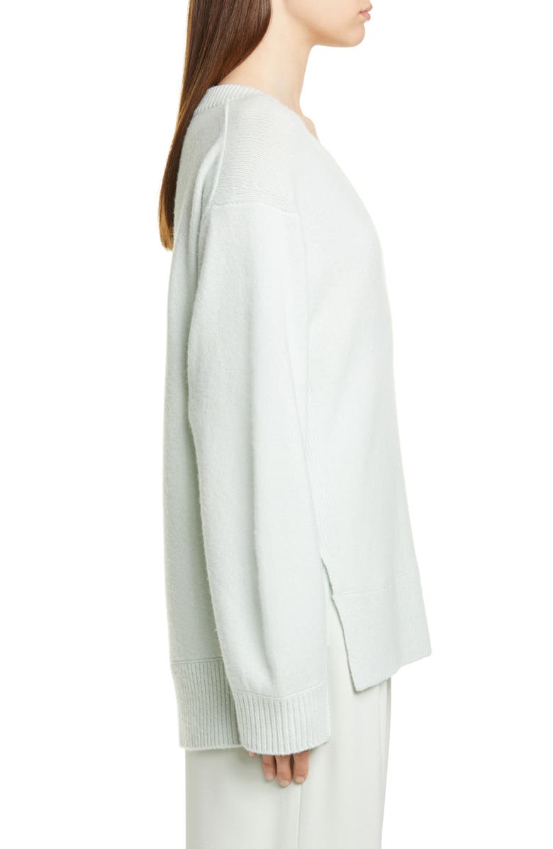 Vince V-Neck Cashmere Tunic Sweater, Alternate, color, 