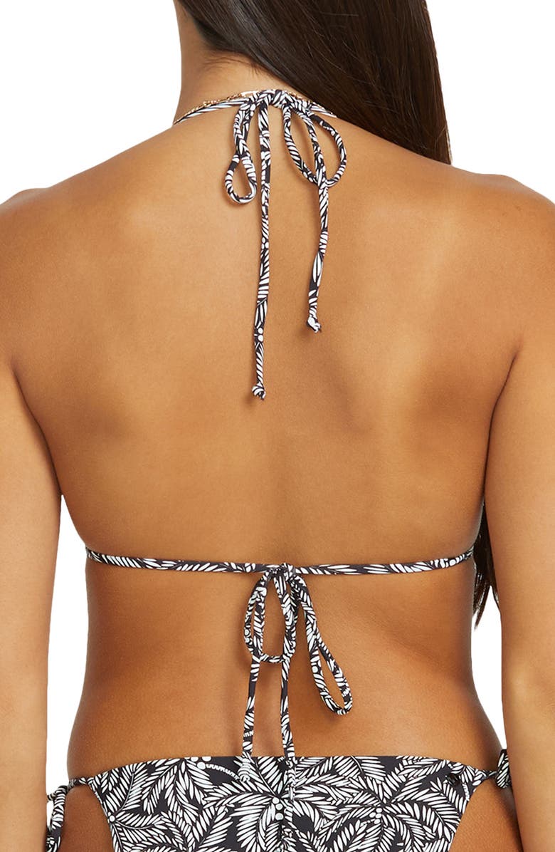 Volcom Be My Frond Halter Bikini Top, Alternate, color, 