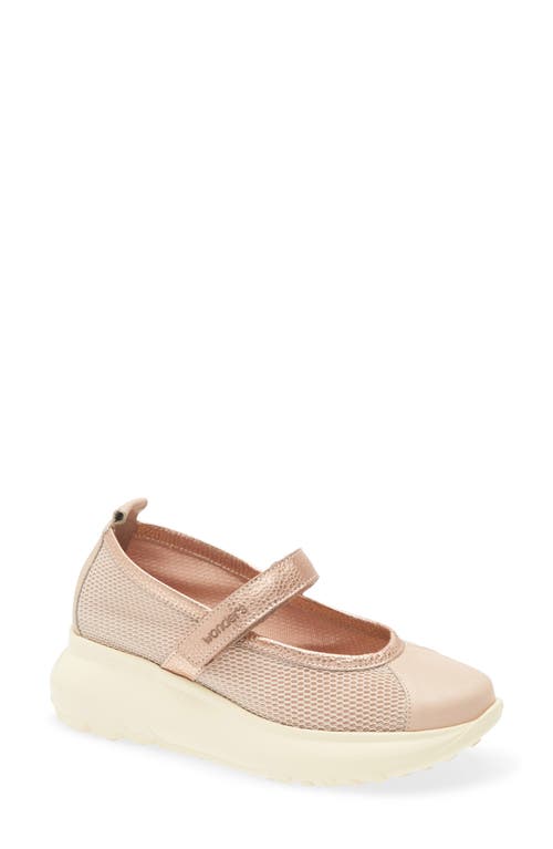 Wonders Mesh & Leather Flat In Palo/rame
