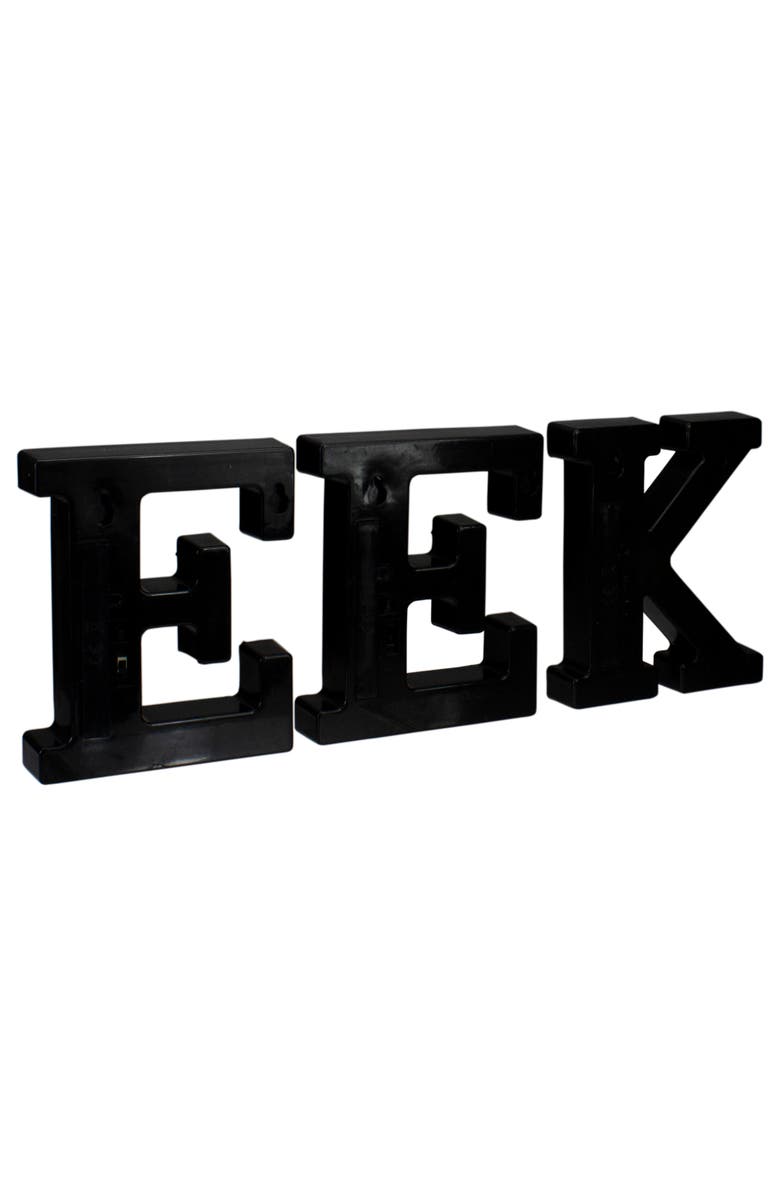 Northlight LED Lighted EEK Halloween Marquee Style Sign - 6.5", Alternate, color, Black