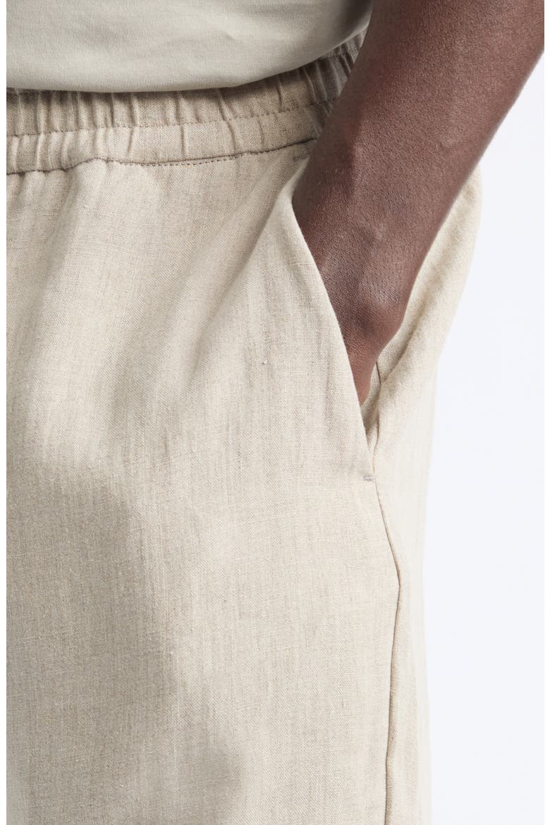 Drawstring Linen Shorts, Alternate, color, SAND