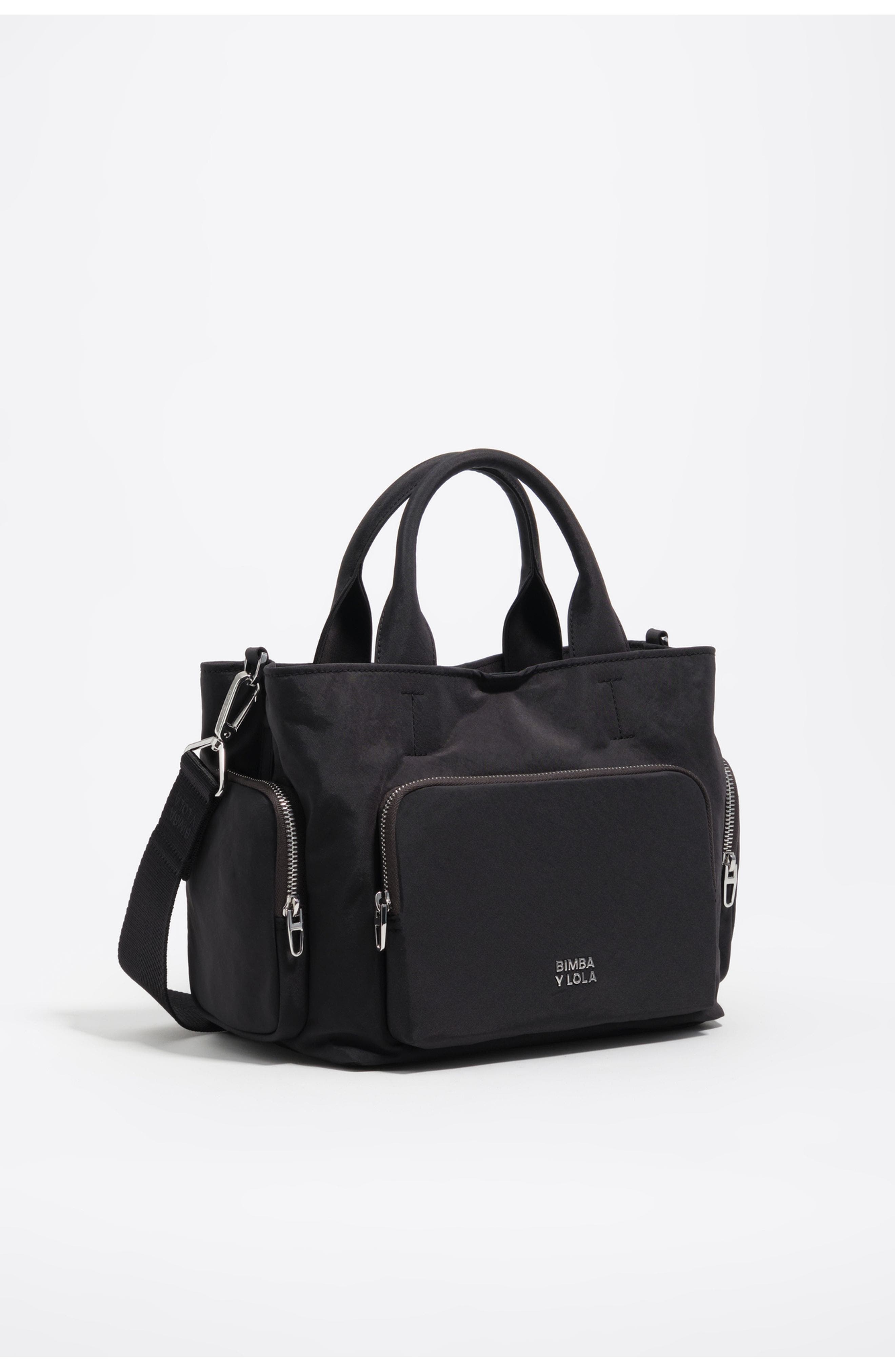 Bimba y Lola Nylon Pocket Bag, Main, color, Graphite