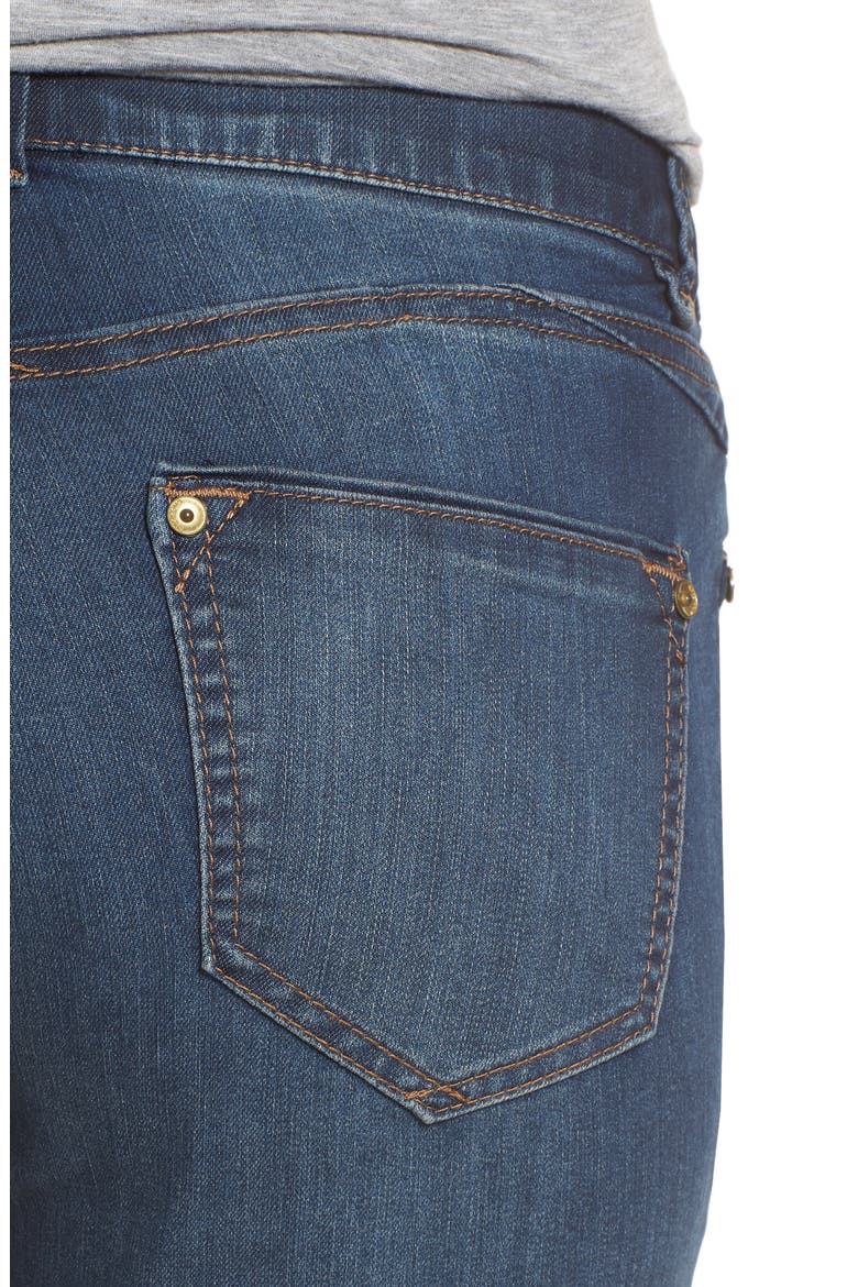 Cuffed Denim Shorts (Nordstrom Exclusive), Alternate, color, BLUE