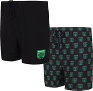 CONCEPTS SPORT Men's Concepts Sport Black Austin FC Gauge Two-Pack Shorts Set