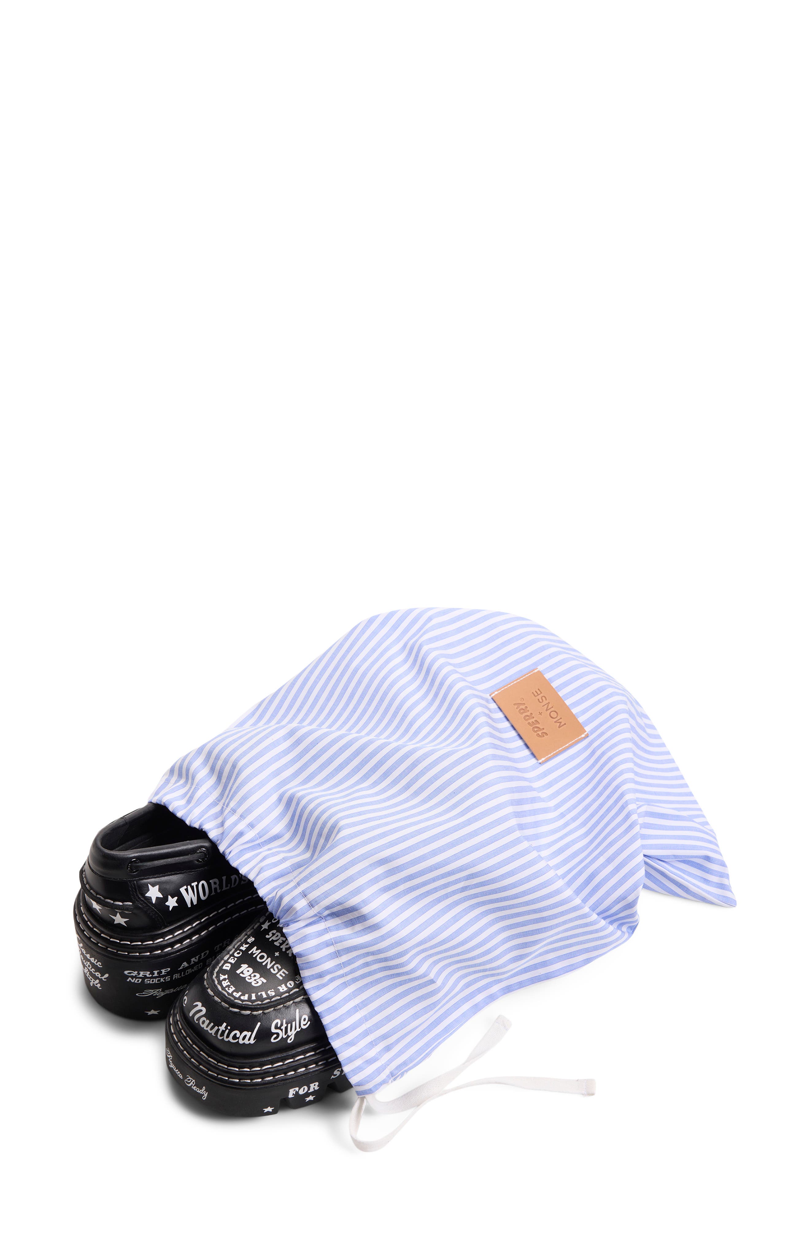 Sperry x MONSE Authentic Original 2-Eye Lug Boat Shoe, Alternate, color, Black Graphic