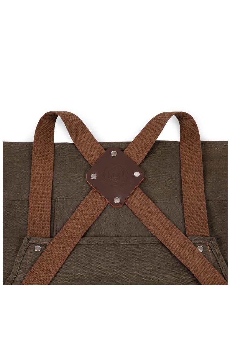Barbecue Apron & Tools Set, Alternate, color, KHAKI WAXED CANVAS
