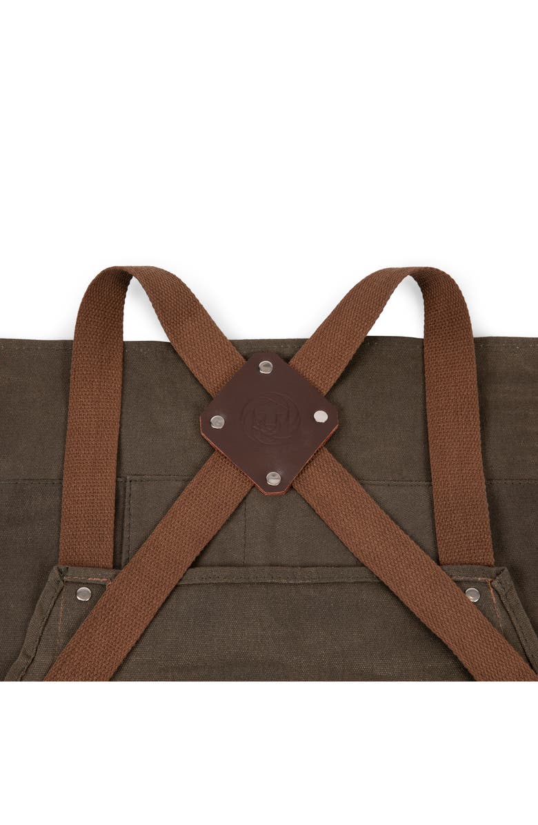 Picnic Time Barbecue Apron & Tools Set, Alternate, color, Khaki Waxed Canvas