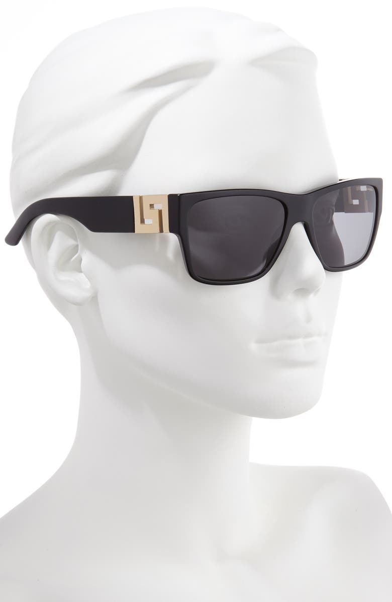 Versace 59mm Polarized Square Sunglasses, Alternate, color,