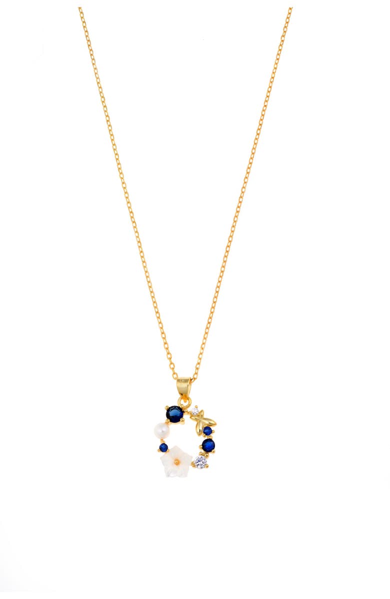Arte Nova Jewellery Summer Necklace, Main, color, Silver Gold Plated