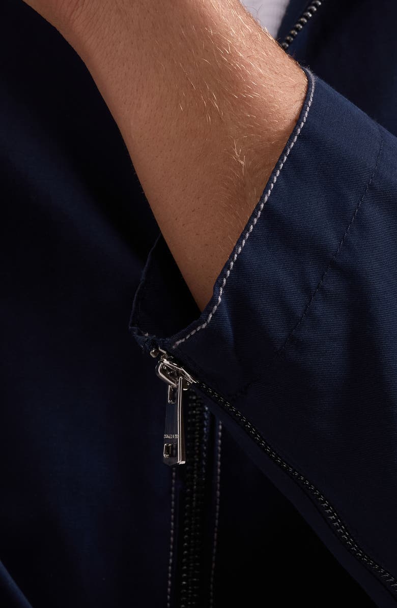 Bugatchi Hooded Jacket, Alternate, color, Navy