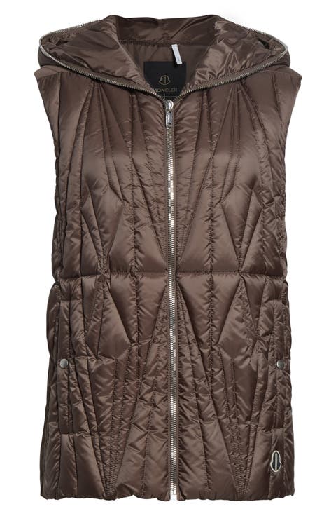 x Rick Owens Geocamo Ziplock Hooded Down Vest