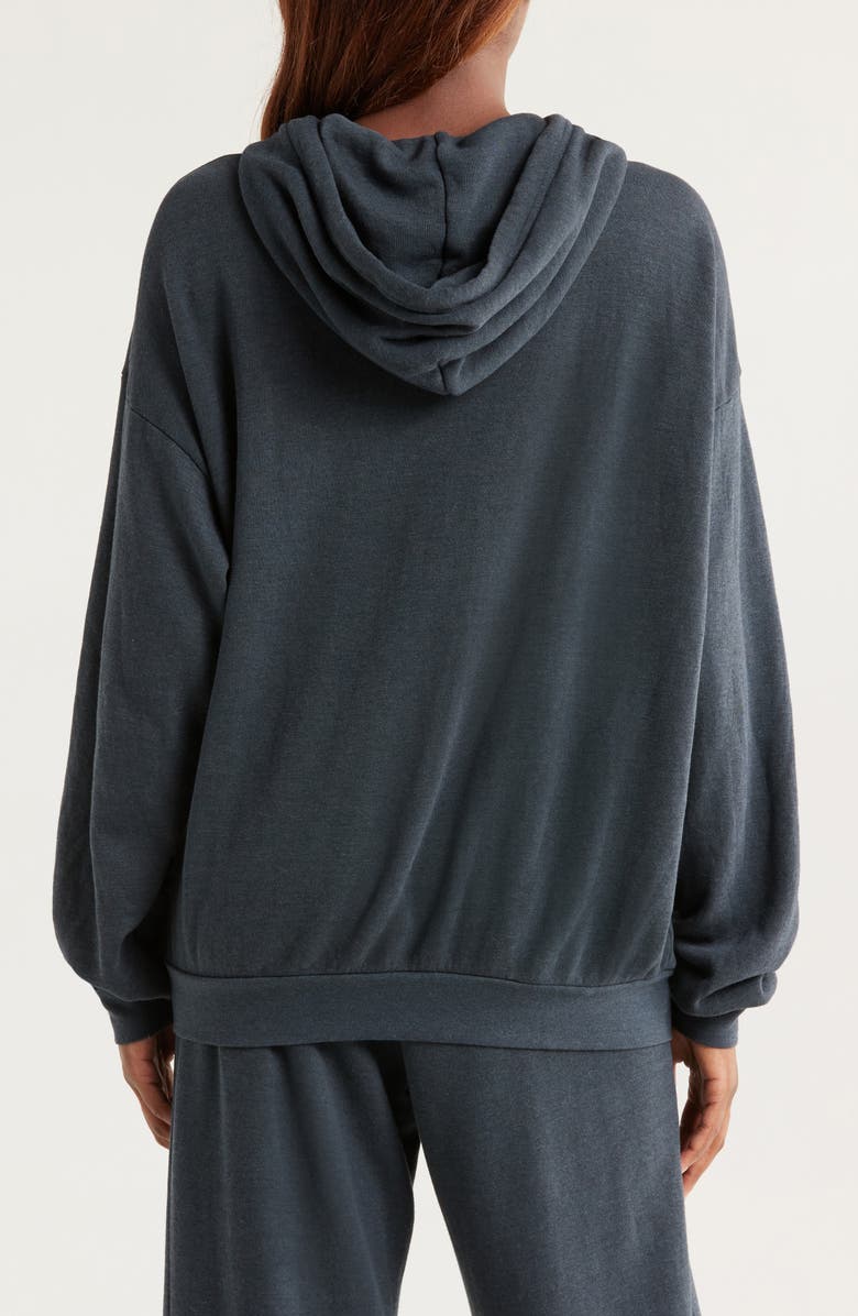 Aviator Nation Cross Stripe Hoodie, Alternate, color, Charcoal/ Charcoal