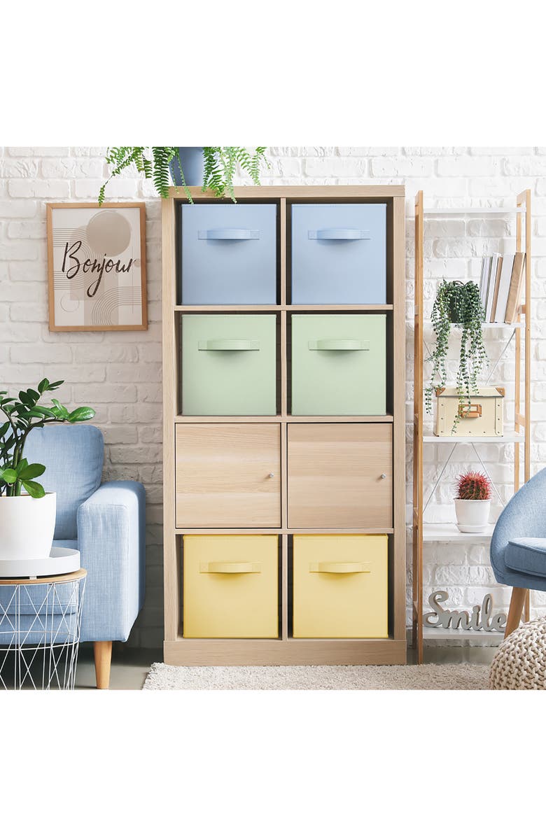 SORBUS 6-Pack Large Collapsible Storage Bins, Alternate, color, Pastel Blue/ Green/ Yellow