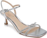 Jewel Badgley Mischka Maci Kitten Heel Ankle Strap Sandal