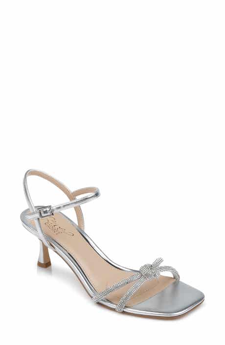 Jewel Badgley Mischka Maci Kitten Heel Ankle Strap Sandal
