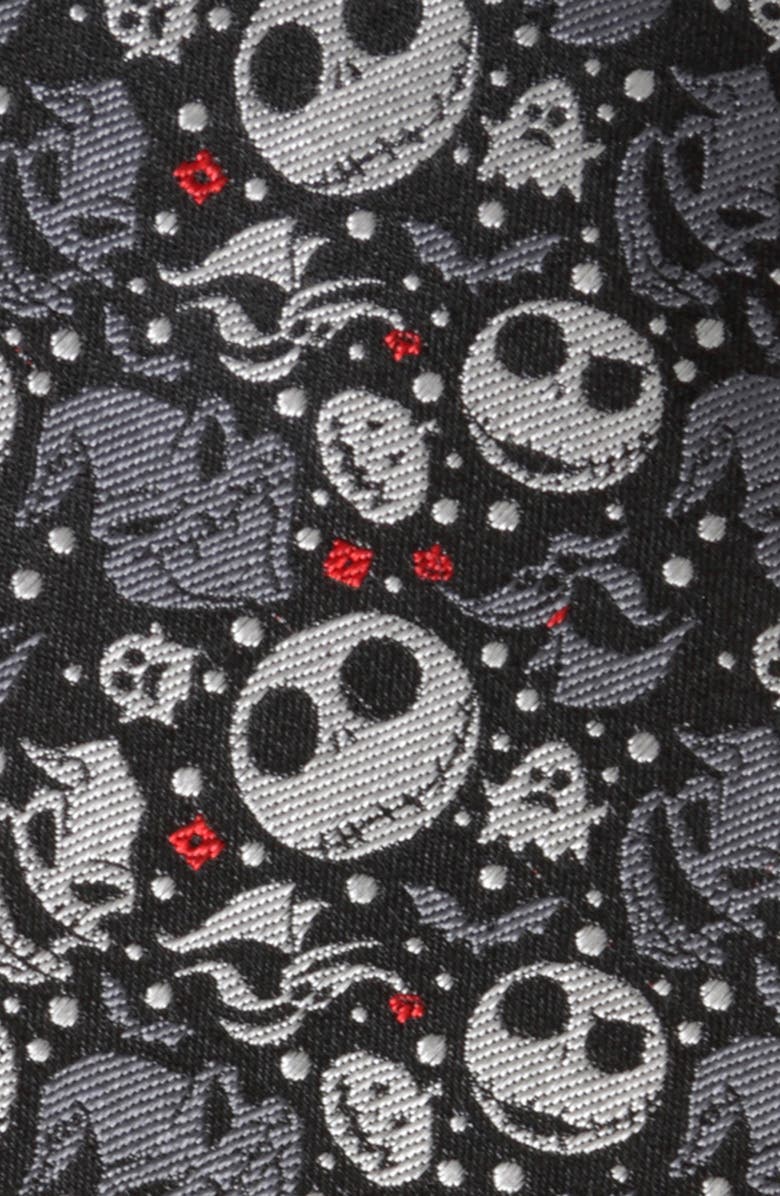 Cufflinks, Inc. Nightmare Before Christmas Black Silk Tie, Alternate, color, Multi