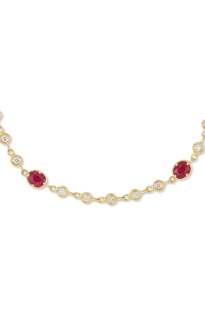 Bony Levy 18K Gold El Mar Ruby & Diamond Tennis Bracelet, Alternate, color, 18Ky Gold
