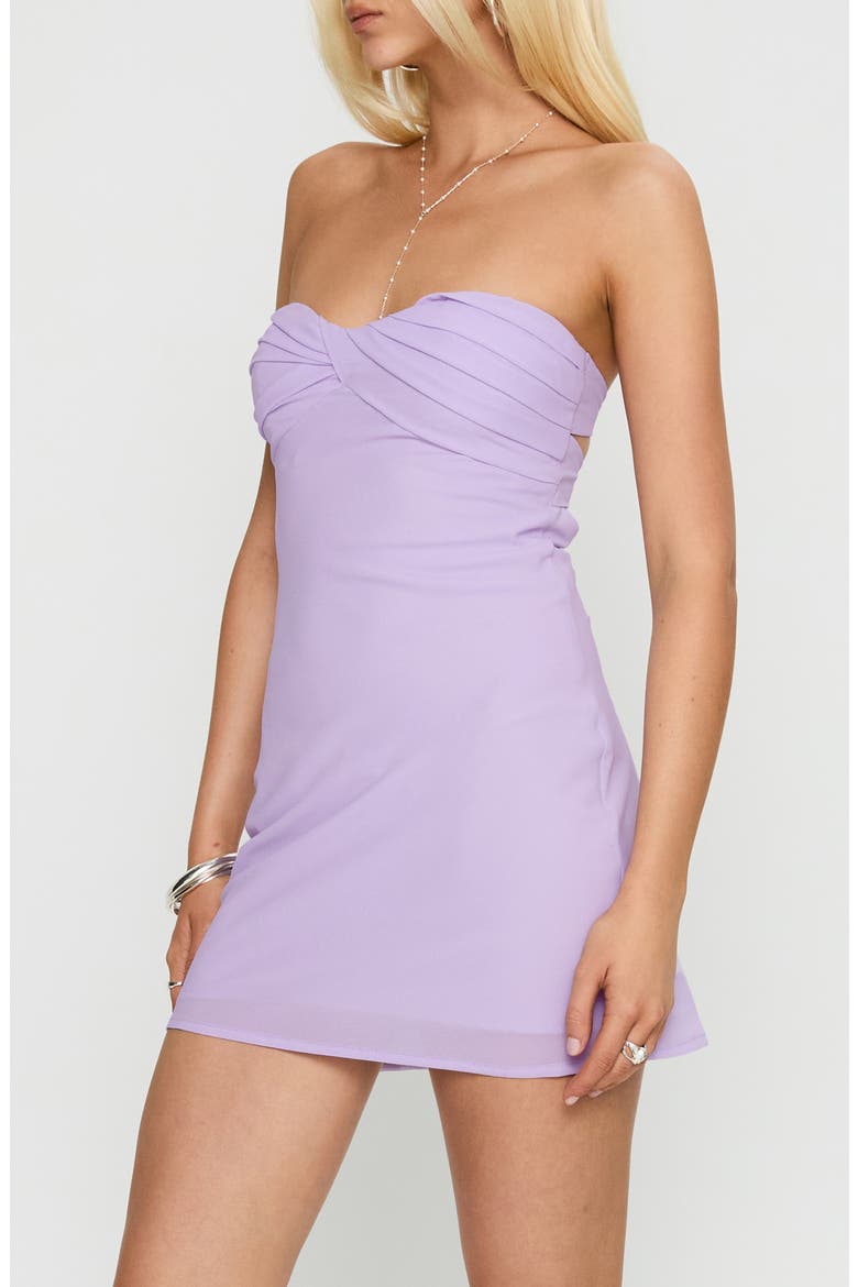 Ilana Strapless Minidress, Alternate, color, LILAC