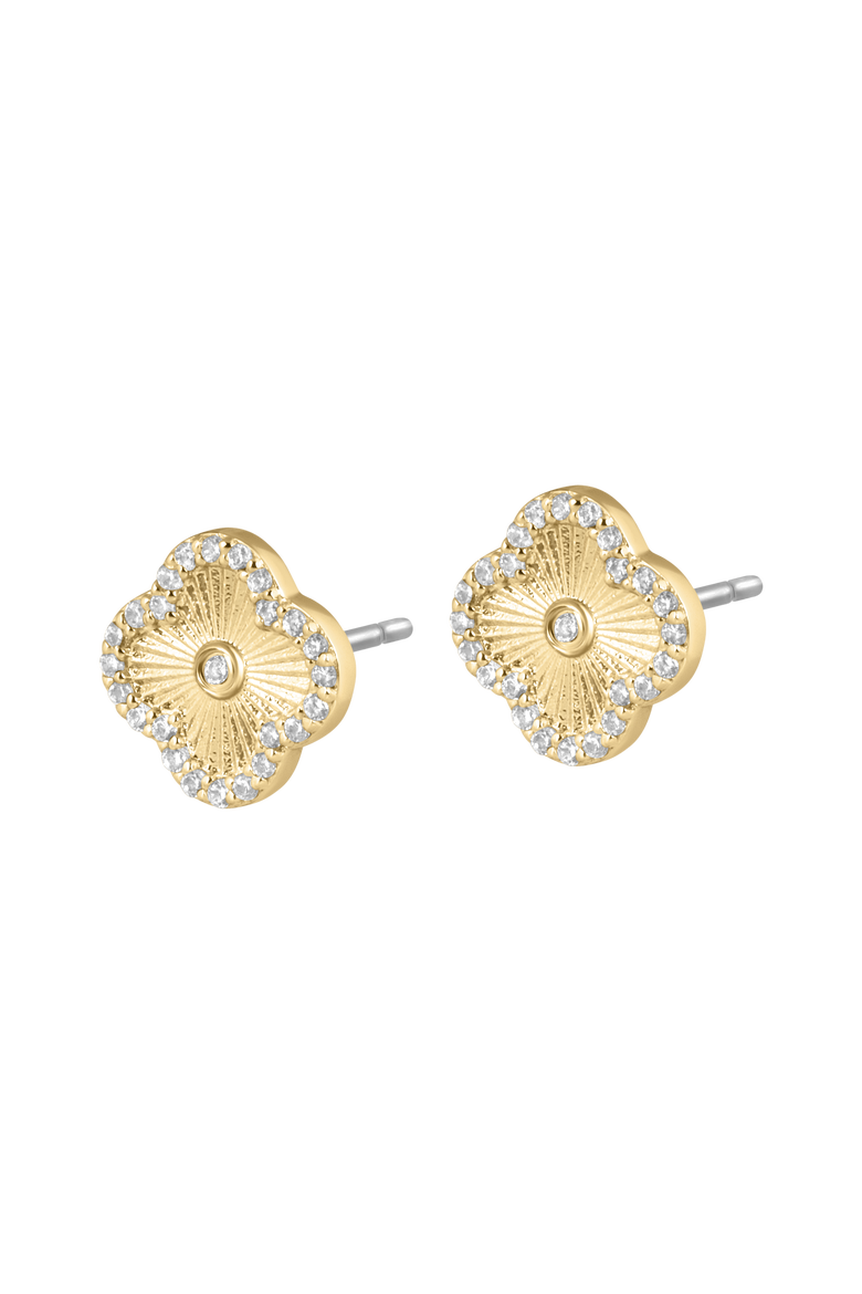Icon Clover Necklace, Bracelet and Studs - Set of 3, Alternate, color, Gold