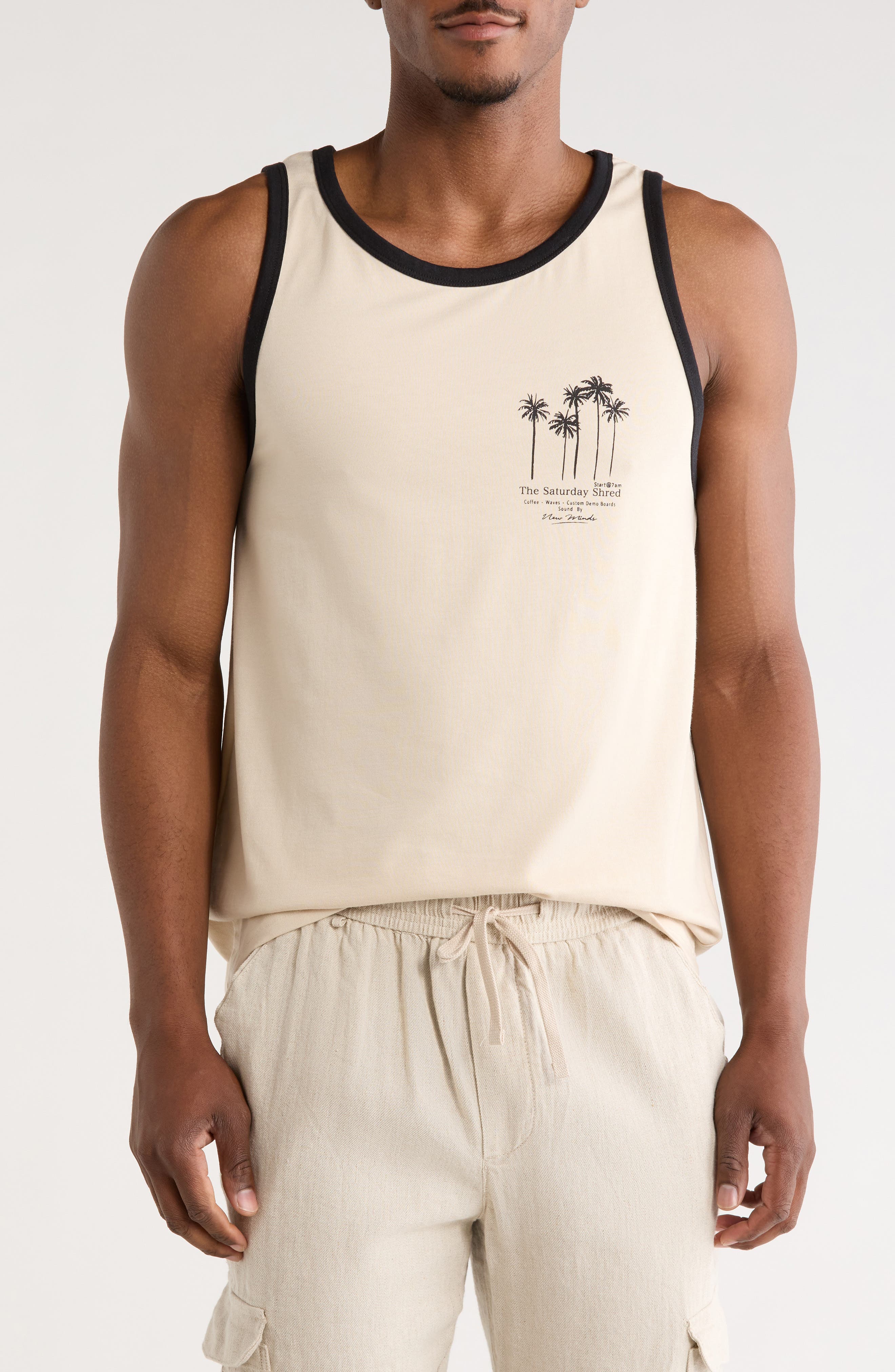 Good Vibes Only Graphic Ringer Tank