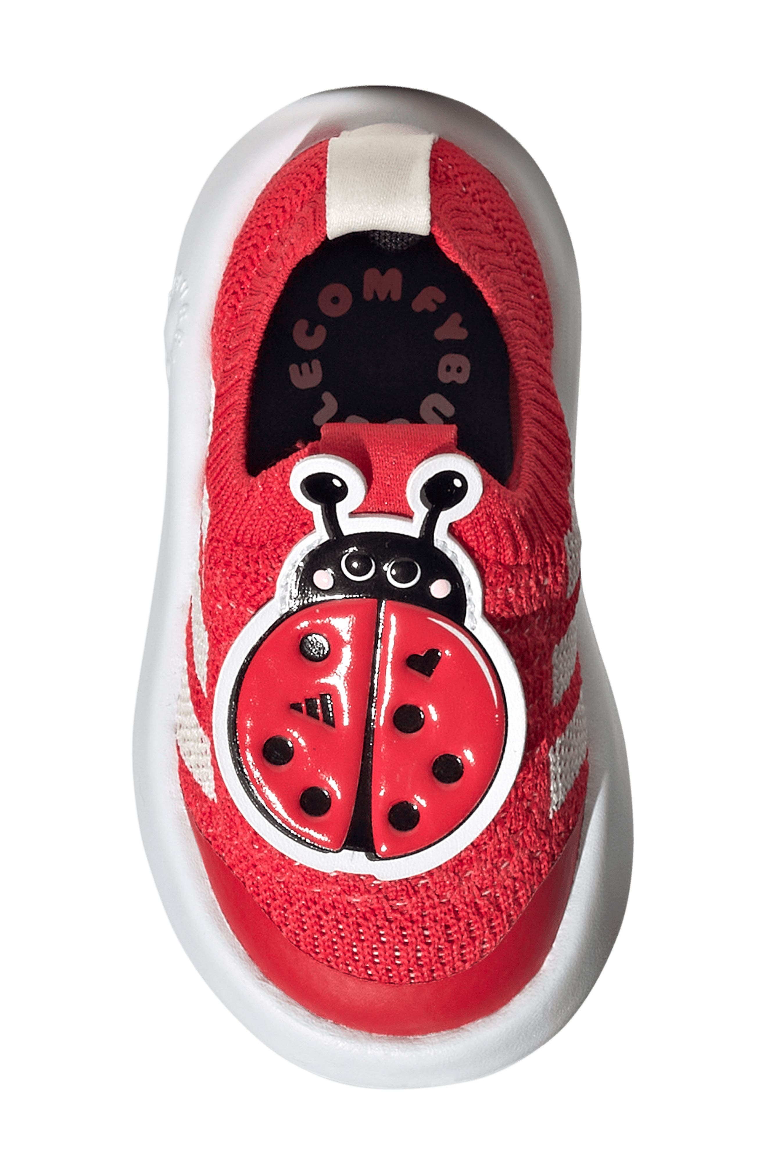 Kids' Bubblecomfy Knit Sneaker, Alternate, color, RUBY/ OFF WHITE/ WHITE