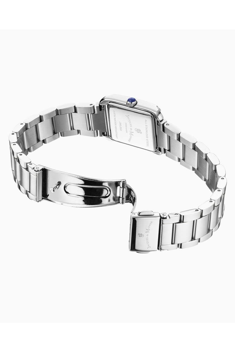 Emily II - 22mm, White Dial, Stainless Steel, Rectangular Ladies Watch, Alternate, color, White