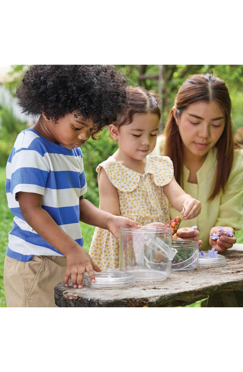 Kaplan Early Learning Company Carry and Discover Magnification Containers - Set of 2, Alternate, color, Clear