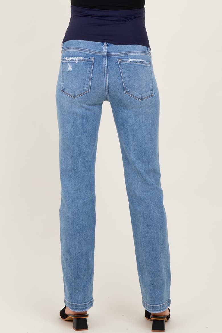 Mid Rise Straight Maternity Jeans, Alternate, color, Blue