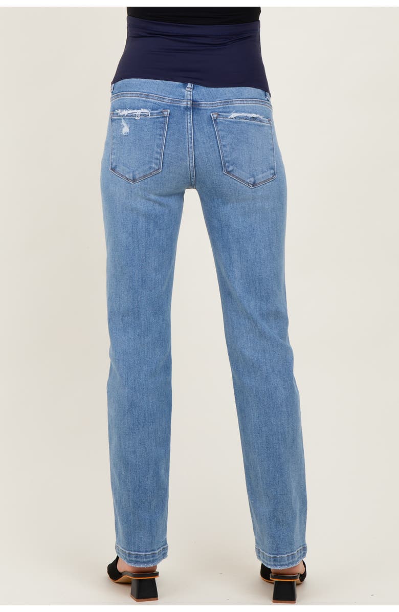 PinkBlush Mid Rise Straight Maternity Jeans, Alternate, color, Blue