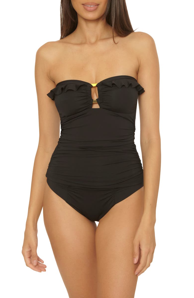 Soluna Sun Goddess Tankini Top, Alternate, color, Black